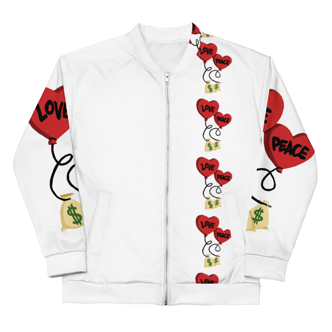 Love and Peace Unisex Bomber Jacket